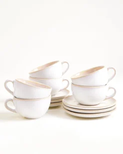 Motel a Miio Areia Cappuccinotasse & Untertasse klein classic 6er-Set* Tassen-Sets|Tassen Mit Untertassen