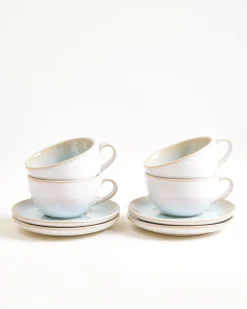 Motel a Miio Areia Cappuccinotasse & Untertasse klein classic 4er-Set* Tassen-Sets|Tassen Mit Untertassen