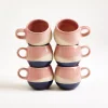 Motel a Miio Bica Espressotasse rosa sand dunkelblau 6er-Set* Tassen-Sets