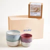 Motel a Miio Coimbra Geschenk-Set lila graublau 3-teilig* Duftkerzen