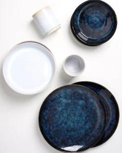 Motel a Miio Cordoama Geschirr-Set Mediterranean Vibes dunkelblau weiß 8-teilig* Mix & Match Sets %|Geschirrset Für 2 Personen