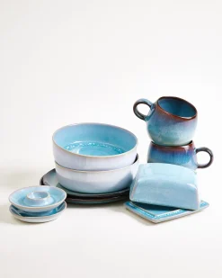 Motel a Miio Geschirr-Set Blue Horizon aqua grünblau 9-teilig* Mix & Match Sets %|Geschirrset Für 2 Personen