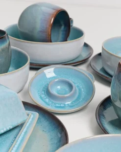 Motel a Miio Geschirr-Set Blue Horizon aqua grünblau 17-teilig* Mix & Match Sets %