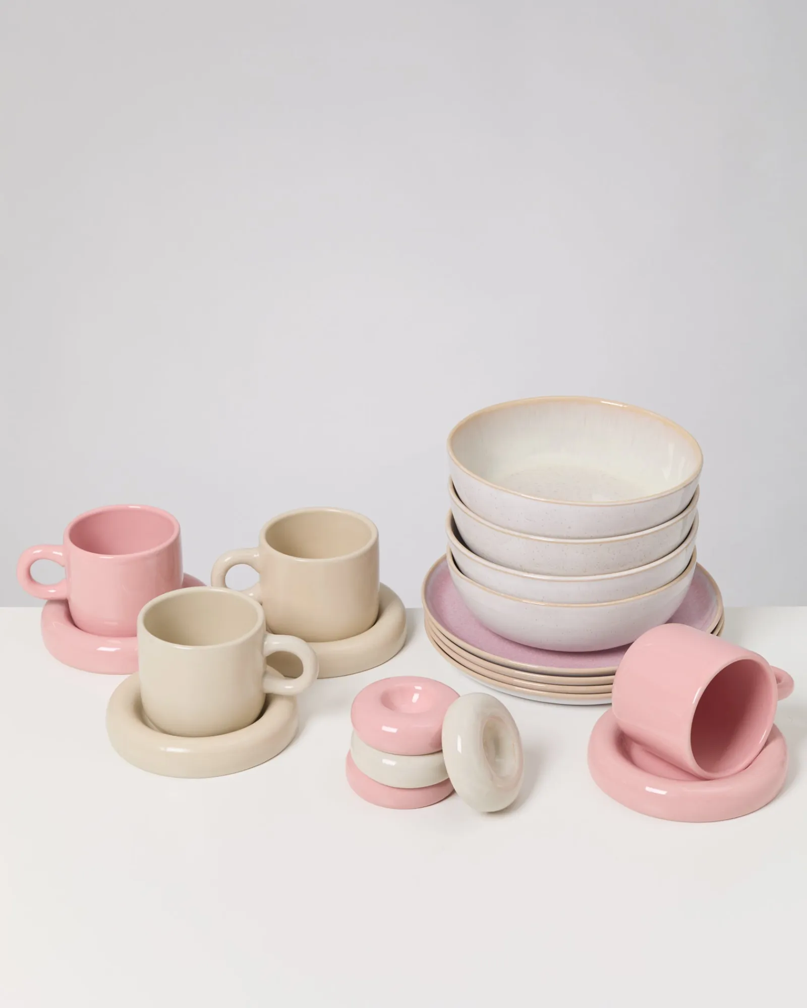 Motel a Miio Geschirr-Set Morning Blush rosa sand 16-teilig* Mix & Match Sets %|Geschirrset Für 4 Personen