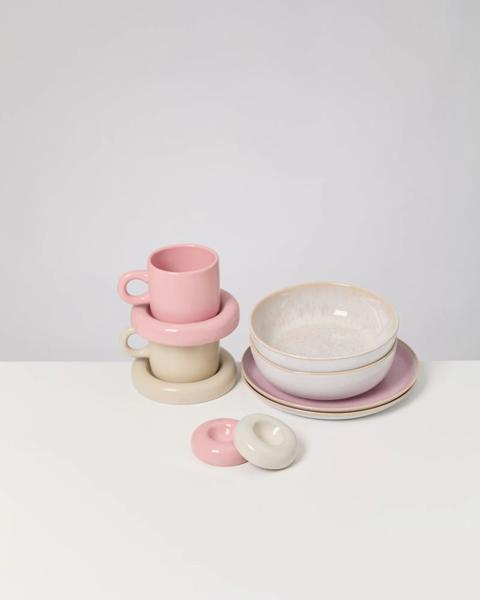Motel a Miio Geschirr-Set Morning Blush rosa sand 8-teilig* Mix & Match Sets %|Geschirrset Für 2 Personen