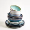 Motel a Miio Geschirr-Set Ocean Vibes grünblau mint 16-teilig* Geschirrset Für 4 Personen|Mix & Match Sets %