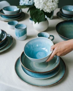 Motel a Miio Geschirr-Set Soft Tide aqua grünblau 16-teilig* Mix & Match Sets %|Geschirrset Für 4 Personen