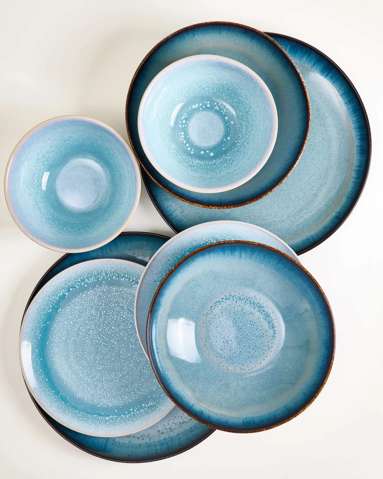 Motel a Miio Geschirr-Set Soft Tide aqua grünblau 16-teilig* Mix & Match Sets %|Geschirrset Für 4 Personen