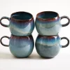 Motel a Miio Madeira Tasse groß grünblau 4er-Set* Tassen-Sets|Tassen & Becher Sets %