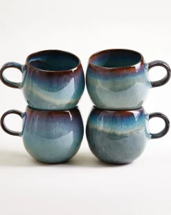 Motel a Miio Madeira Tasse groß grünblau 4er-Set* Tassen-Sets|Tassen & Becher Sets %