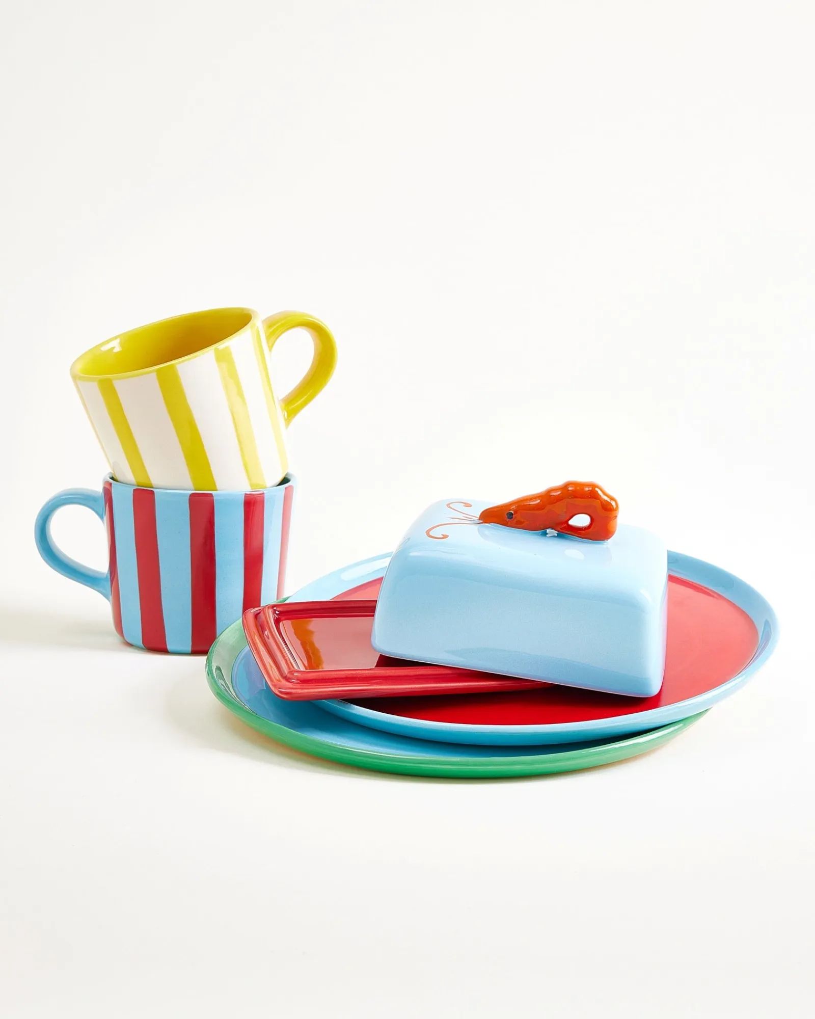 Motel a Miio MaM x Isis Maria Geschirr-Set Shrimp Stripe 5-teilig* Mix & Match Sets %