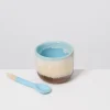 Motel a Miio MaM x Mälzer&Fu Becher klein & Löffel hellblau braun* Kleine Becher