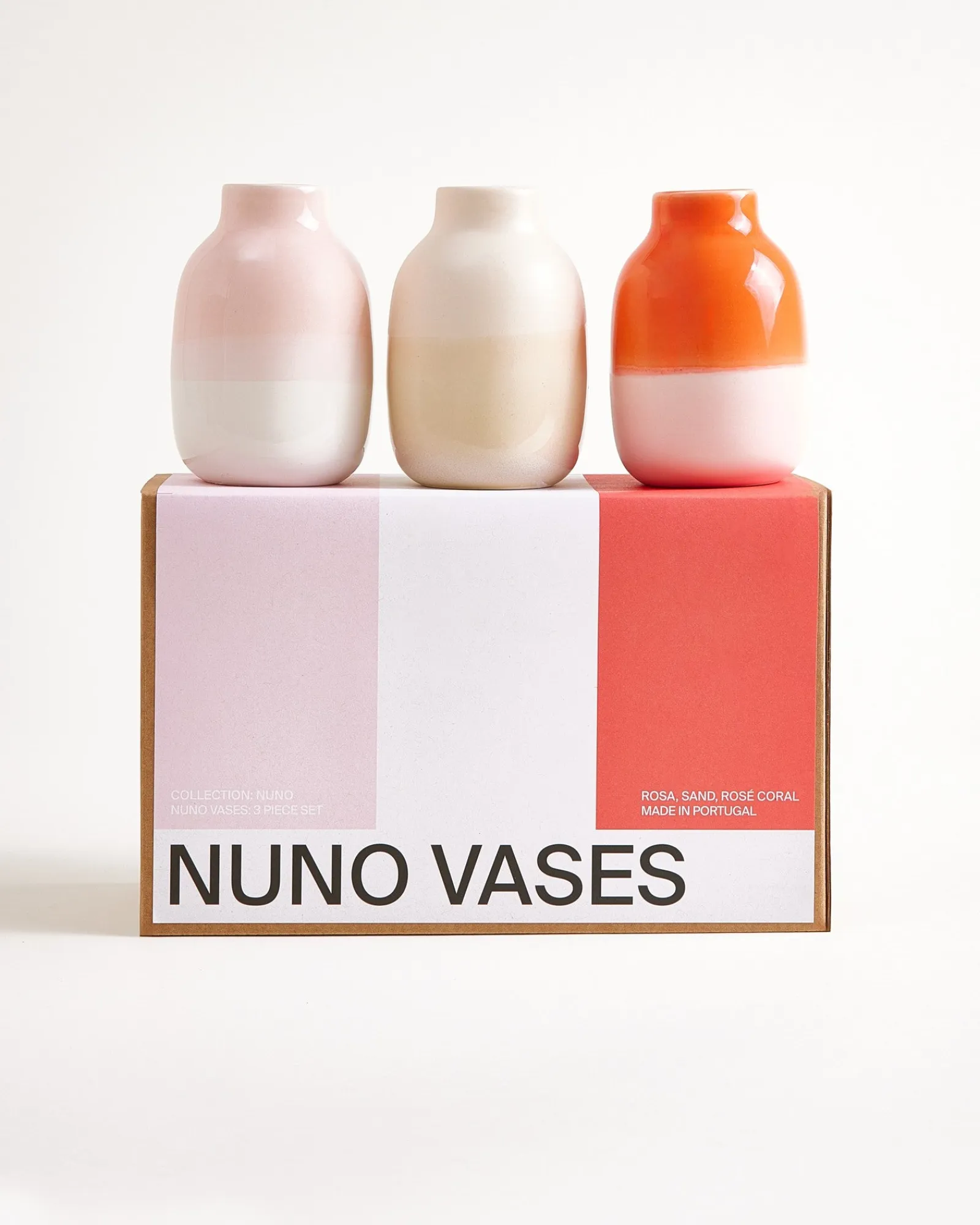 Motel a Miio Nuno Vase 3er-Set rosa sand coral* Mittlere Vasen