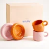 Motel a Miio Seia Geschenk-Set Love Smile rosa orange 3-teilig* Tassen-Sets