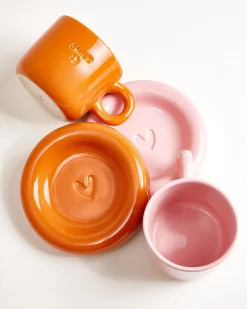 Motel a Miio Seia Geschenk-Set Love Smile rosa orange 3-teilig* Tassen-Sets